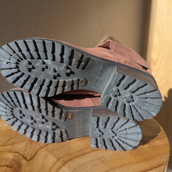 Lucky Brand suede lace up combat boot camel 8.5 - Picture 5 of 5